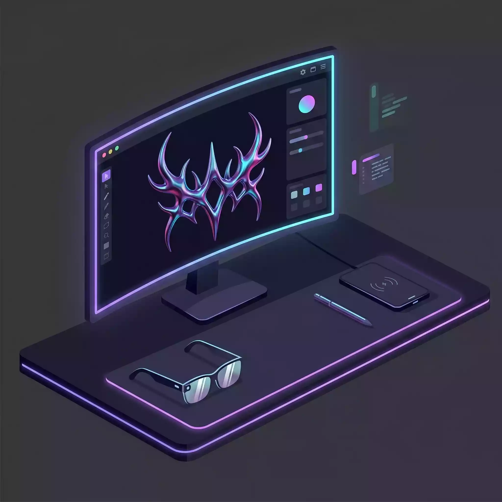 Web3 and tech startups using liquid metal fluid branding