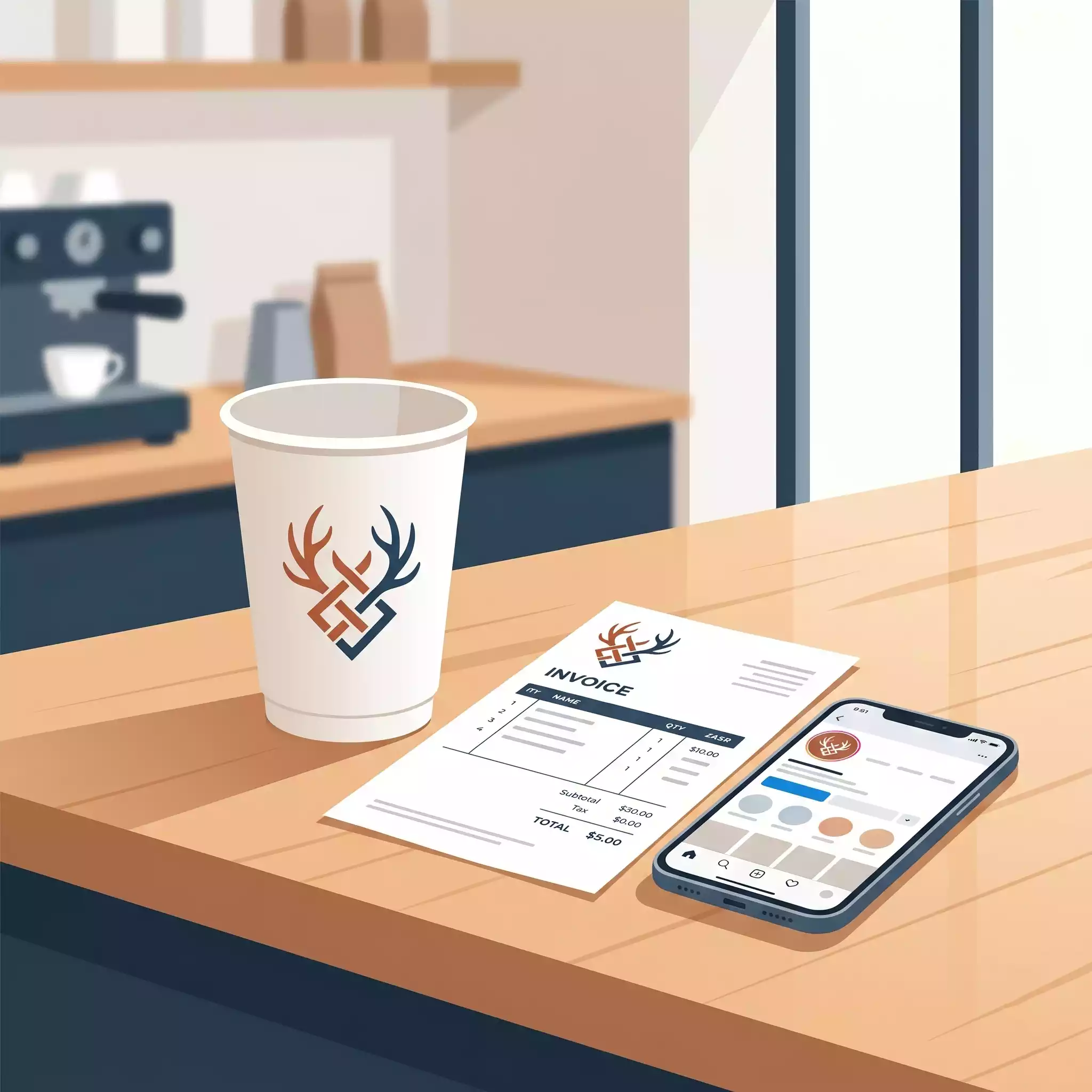 Small businesses using vector logos on packaging and digital channels